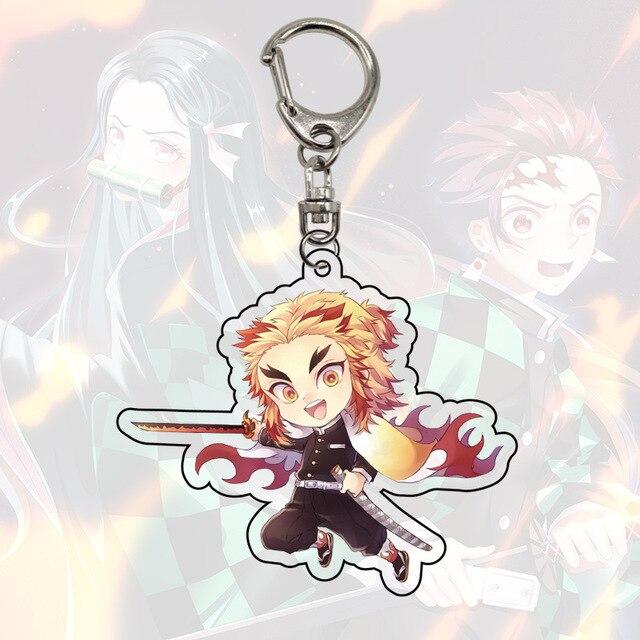 Anime Demon Slayer Kimetsu No Yaiba Tanjiro Kamado Cosplay Keychain Akryl Cartoon Keychain Keyring Přívěsek