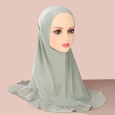 Muslimska Kvinnor Helkropp Amira Hijab Mellanöstern Turban Volanger Huvudduk Etnisk Pullover Huvudduk Malaysisk Fulltäckande Hatt Mujer
