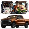 1Pcs Cute Cat Car Windshield Sunshade UV Rays Heat Blocker Keeps Vehicle Cool Unique Design Fit Sedans SUVs Trucks Off Road RVs