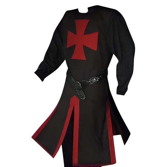 Handmade Medieval Mens Crusader Costume Knight Templar Warrior Cloak & Tunic Halloween Renaissance