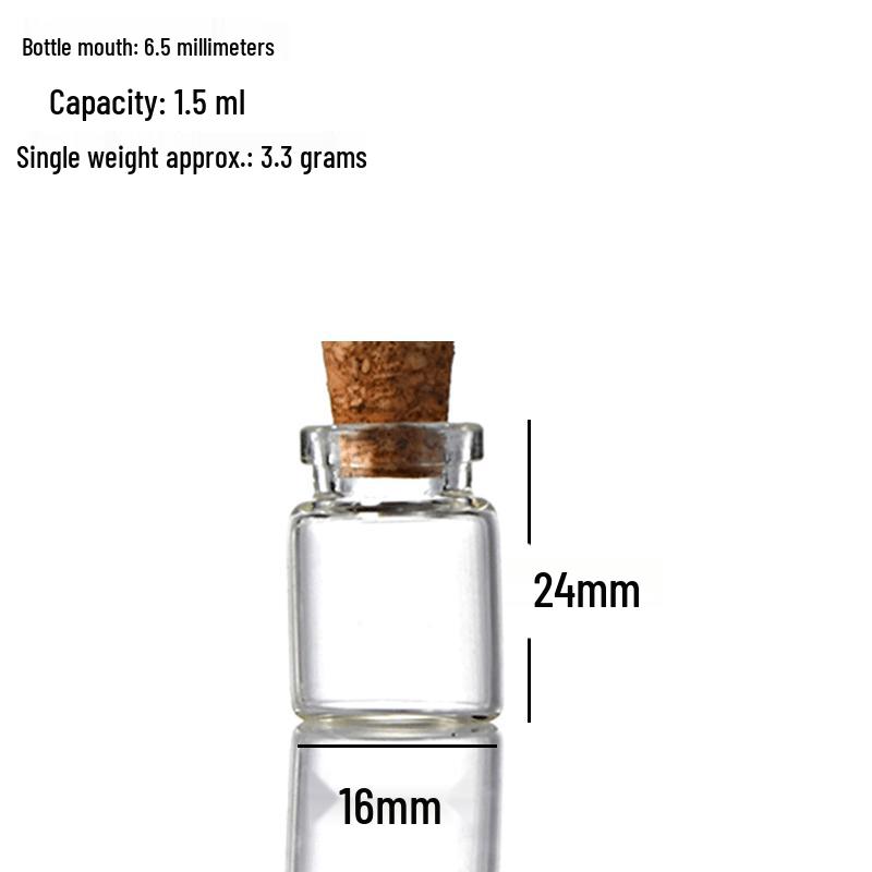 Mini Special-Shaped Glass Wishing Bottle Pendant with Cork for DIY