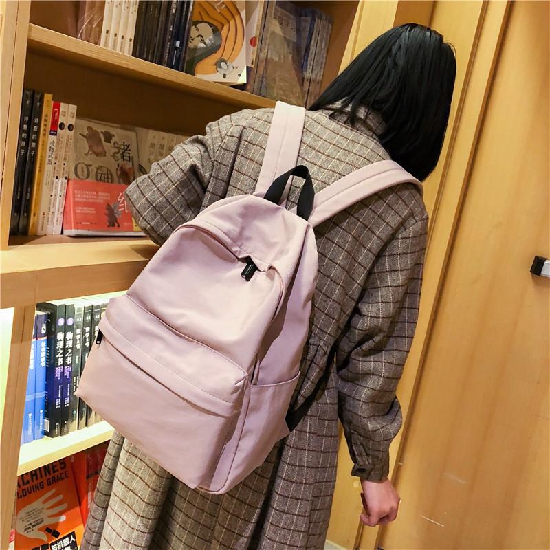 Fashion Schoolbag Female Versatile High School Backpack Female Student Campus Simple