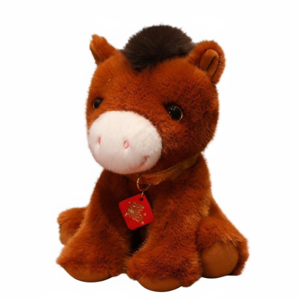 Good Luck Lucky Horse Plush Toys Cute Zodiac Pony Figurine 2026 Horse Plush Doll  Festive Decor