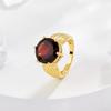 New Light Luxury Precious Gemstone Natural Garnet Ring Earrings Pendant Necklace Set Women's Anniversary Gift