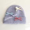 Bow Knitted Woolen Hat for Women In Autumn and Winter Warm and Versatile Thickened Ear Protection Face Showing Small Cold Hat