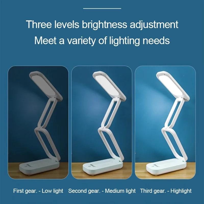 Foldable Solar Powered Desk Lamps and USB Rechargeable Eye Protection Reading Lights Room Bedside Dimmable Desk Night Lighting