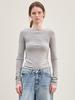 Le Back Scoop Neck Long Sleeves (Melange Gray)