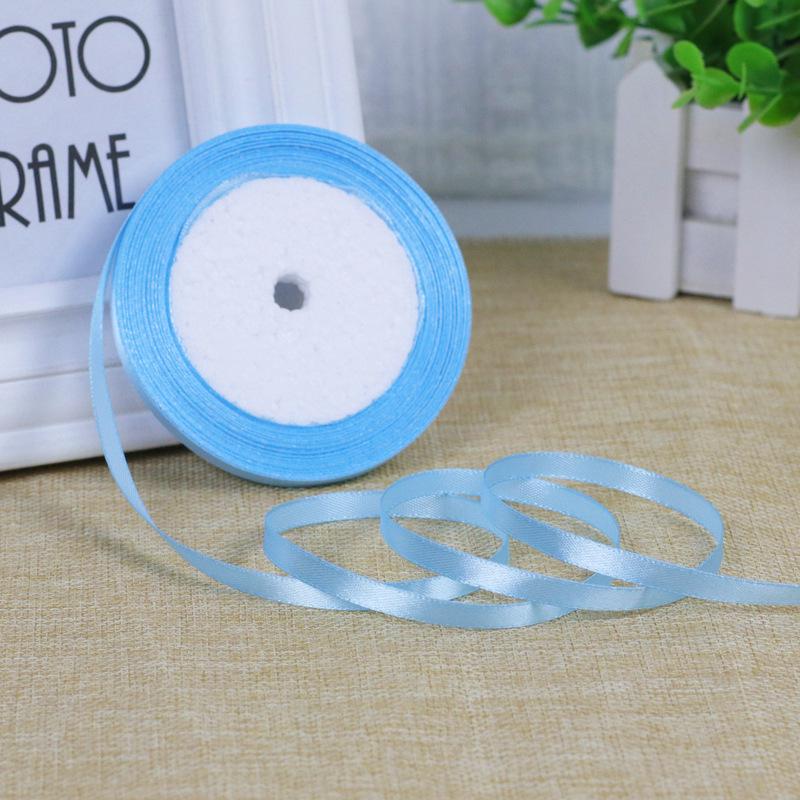 0,6 cm Vit Satinrosband för DIY Tårtdekoration