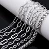 No Fade 1M Stainless Steel Cuban Keel Figaro Chain for Needlework DIY Chunky Necklace Bracelet Jewelry Making Materials Supplies