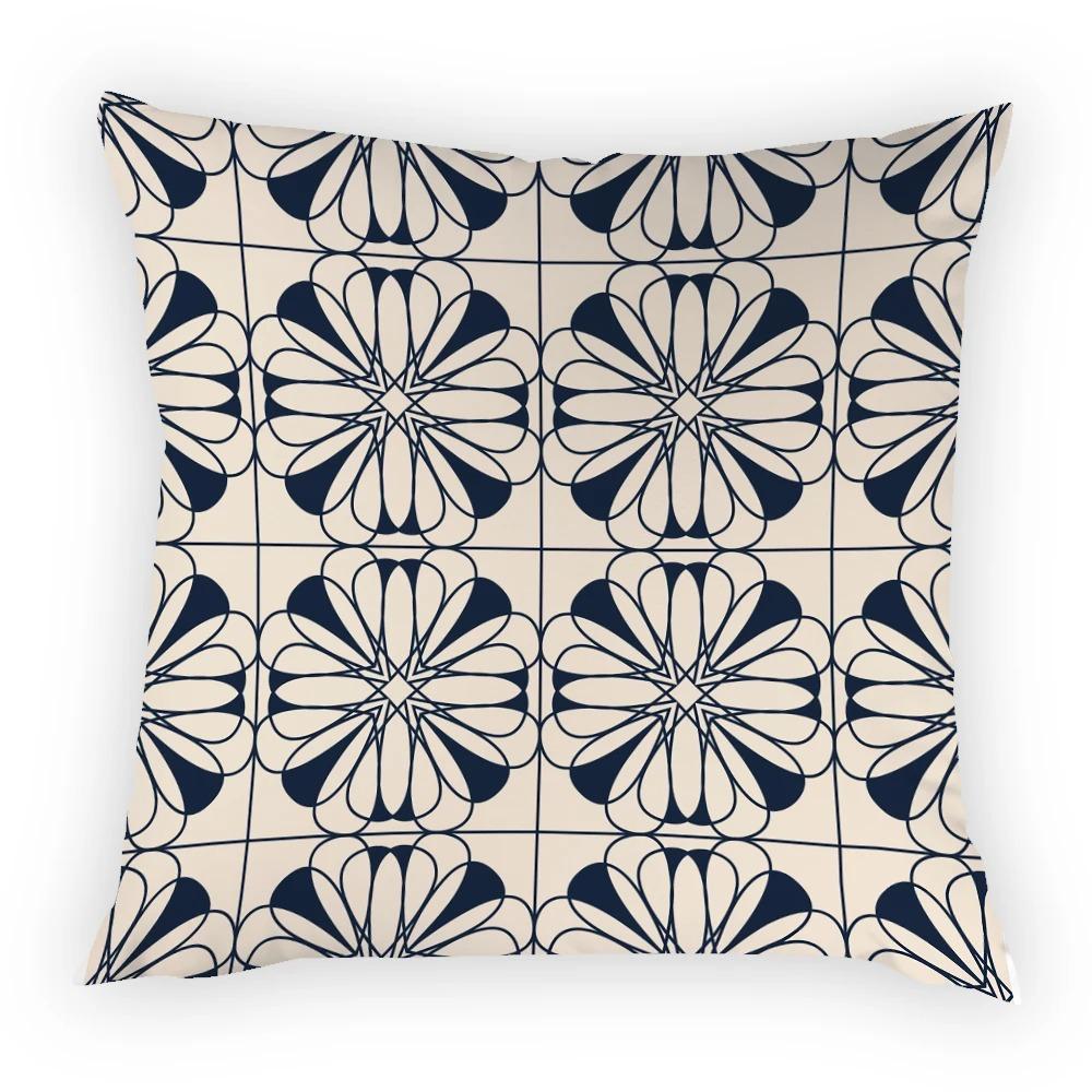 

Juste de coussin de voiture de canapé de bureau, décoration d intérieur de luxe, housse d oreiller élégante, impression simple de dessin animé 60x60cm