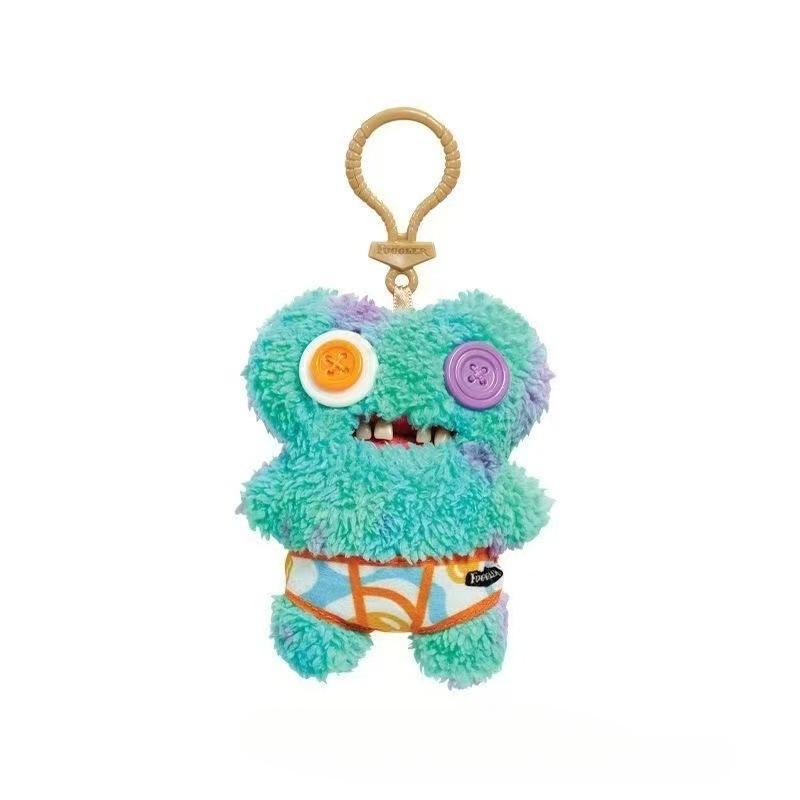 Portachiavi Peluche Fuggler Cartone Animato Mostro Denti Divertenti Bambola Ripiena Coniglio Ciondolo per Borsa Regali