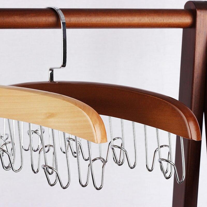Rafturi din lemn Cârlige din oțel inoxidabil pentru eșarfe
