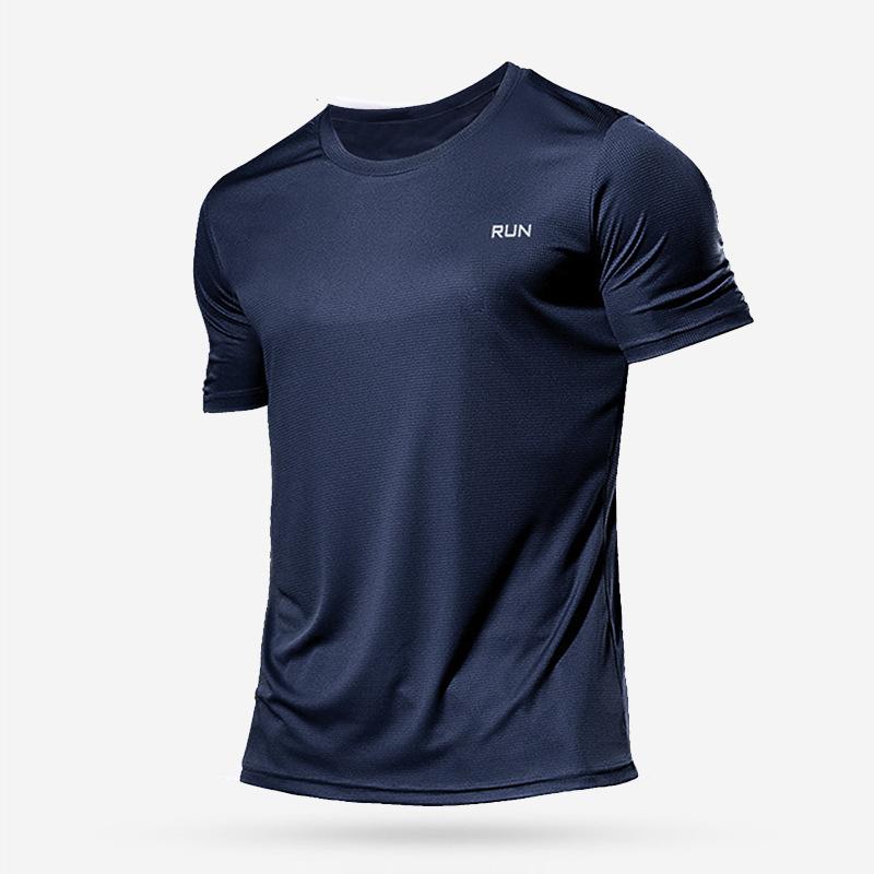 Men'S Sports T-Shirt, Ice Silk Loose And Quick-Drying Fitness Half-Sleeve Large-Size Top, Casual, Cool And Breathable Short Sleeves.