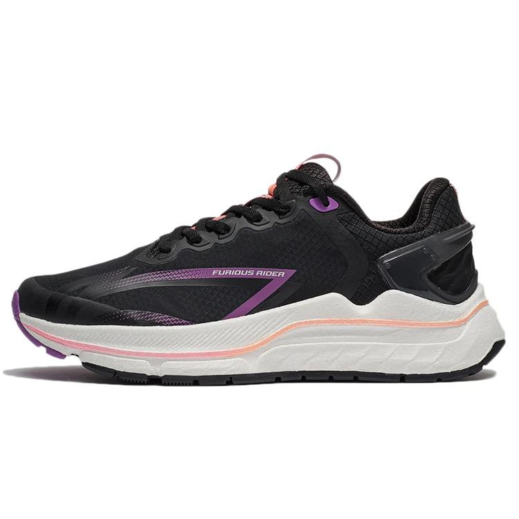 

new LiNing Furious Rider 5.0 Low Top Running Shoes Women s Black Purple 35.5