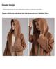 High-End Extra Long Double-Faced Wool Coat: Hooded, Tie-Waist, Light Luxury Casual Silhouette with Cashmere