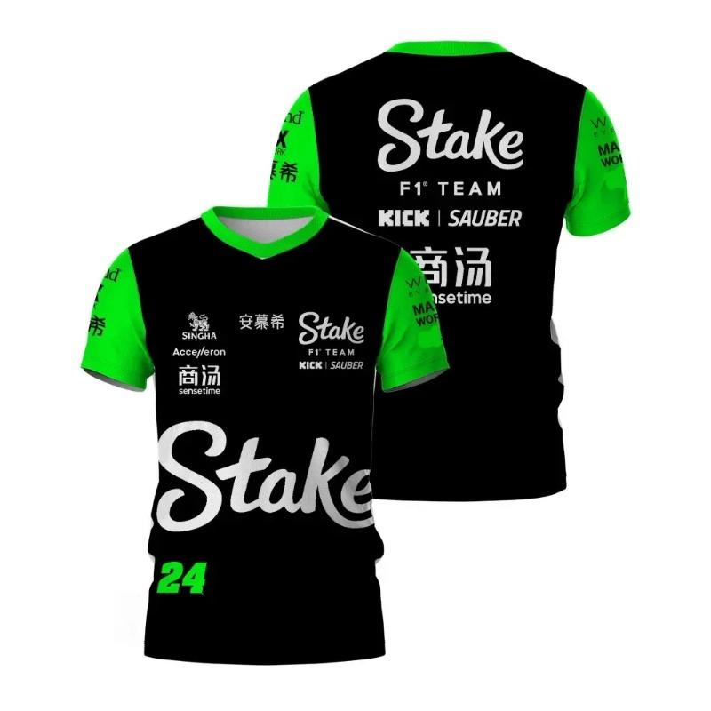 Baibao QIQI Stake 2025 Nico Hulkenberg Gabriel Bortoleto F1 Teamkleding T-shirt Heren Zomer Dames Korte Mouw Tops Shirts Kinderen 2XL