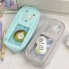 Canvas Cat Pen Case With Clear Window For Students And Office Supplies