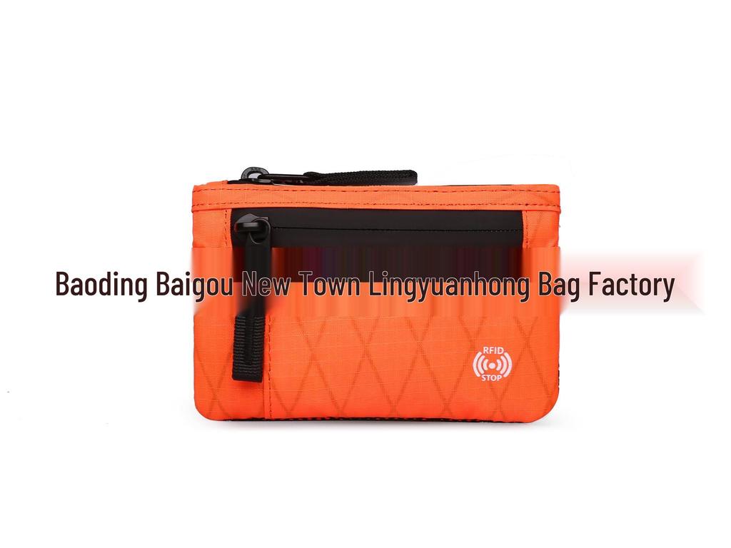RFID Coin Purse and Anti-theft Card Holder Mini Travel Wallet with Keychain