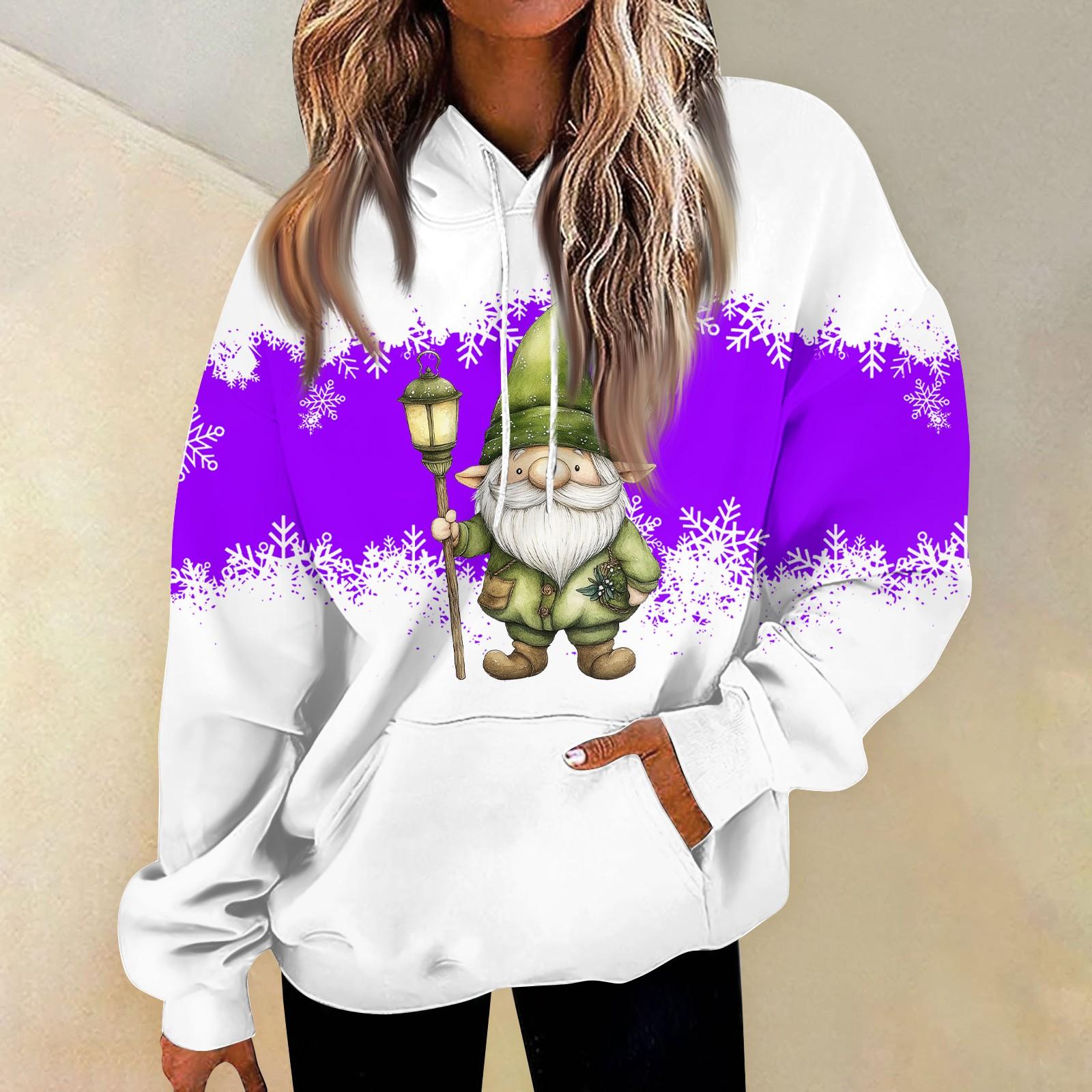 Женские повседневные модные пуловеры с длинными рукавами и принтом — фото 12