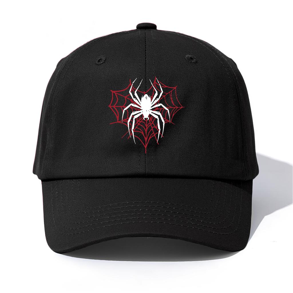 Pc Spider Print Baseball Cap for AdultsMinimalist Retro Style Casual Soft Adjustable Dad HatPerfect As Gift
