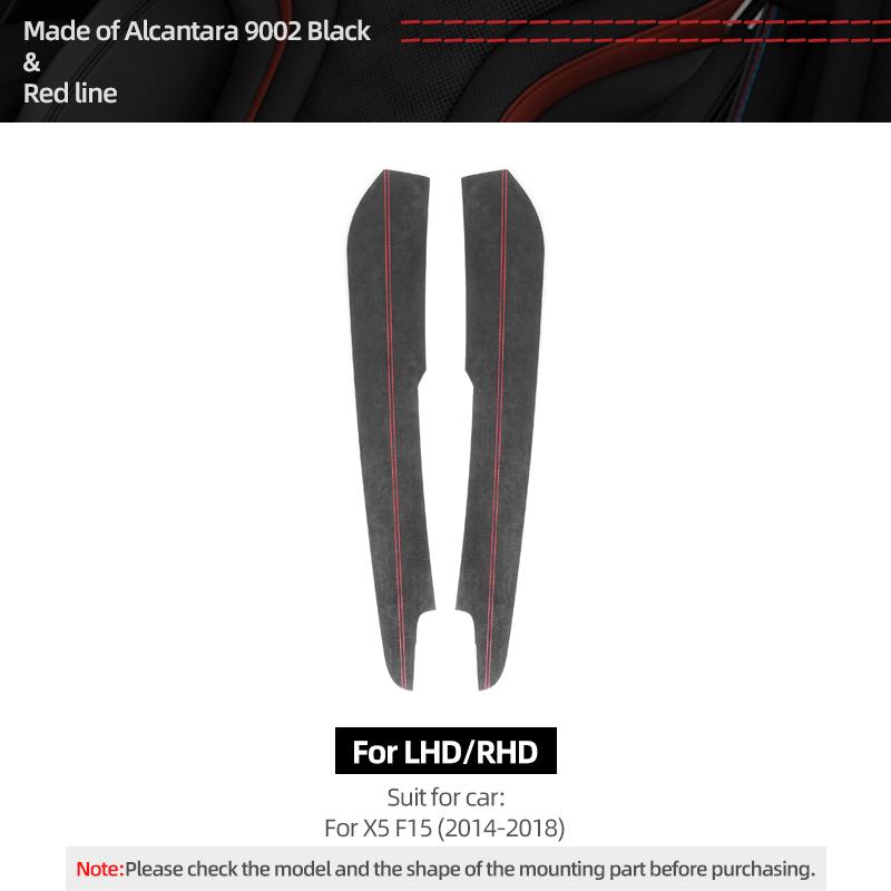 For BMW X5 F15 Made of Alcantara Car Interior Center Console Gear Shifter Side Trim Strip Performance Sticker Tuning Accessories