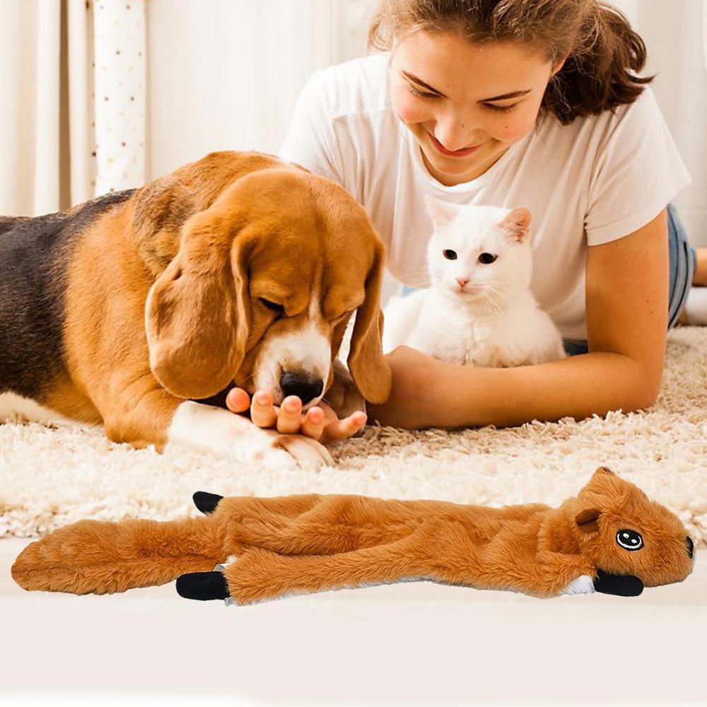 Plush Squeaky Dog Toys 5 Pieces Pet Plush Toys Interactive Biting Doll For Small Breed Aggressive Chewers Teething Training