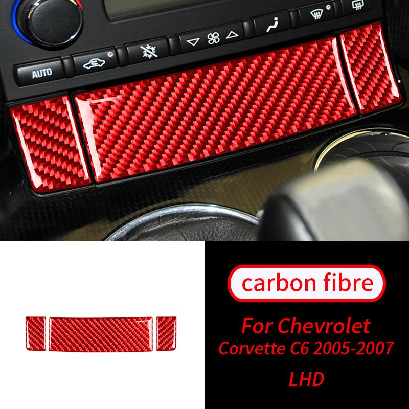 

Для Chevrolet Corvette C6 2005-2007 3 шт., ящик для хранения из настоящего углеродного волокна, кнопка обогрева сиденья, панель, отделка салона автомобиля D