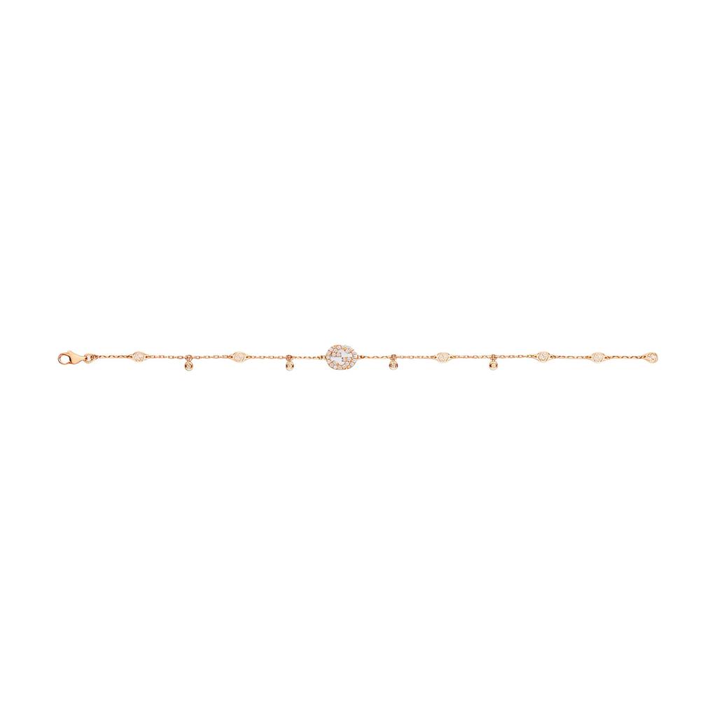 Gucci Interlocking Double G Pattern Bracelet Women bracelet Rose-Gold 729403J85405702