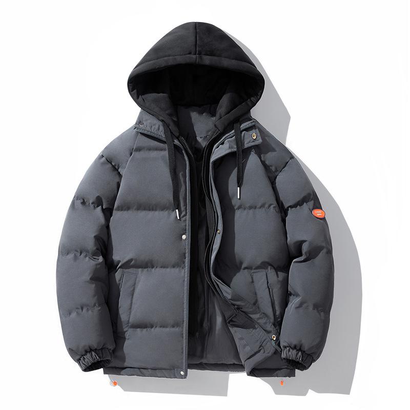 Dívčí zateplený bavlněný kabát s kapucí - Zimní dvoudílný styl pro páry