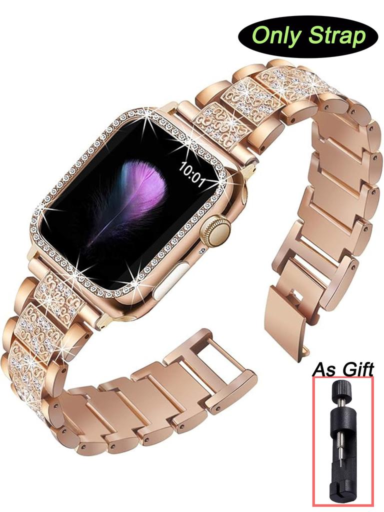 Bling Diamond Strap For Applen Watch Band 38mm 40mm 41mm 42mm 44mm 45mm 49mmS10 42mm46mm  Metal Belt For Iwatch S10 9 8 7 6 5 4 3 2 SE Women Bracelet