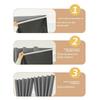 Velcro Full Blackout Curtain No Drill Installation Window Sun Shade UV Protection Door Curtain