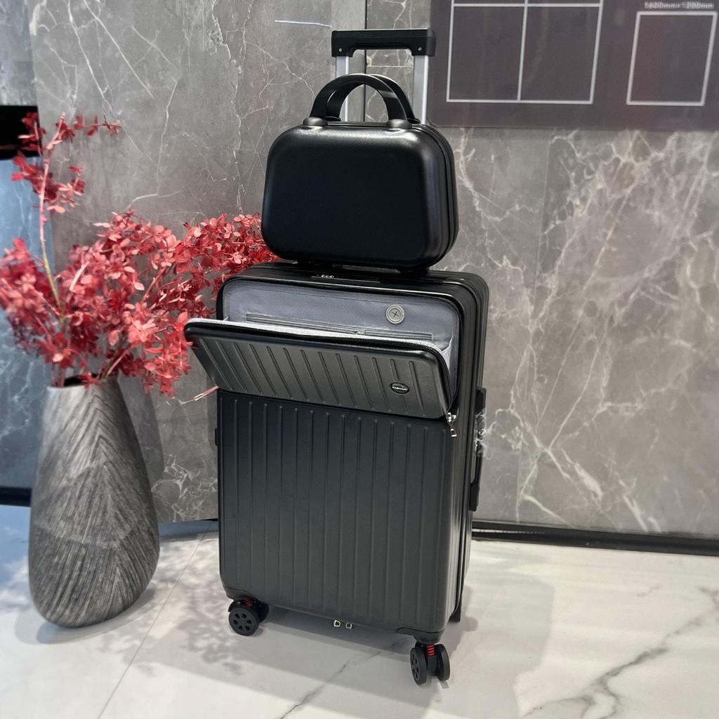 Stylish, Durable Large Capacity Trolley Case with Front Opening & TAS Lock