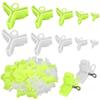 50pcs White Green Treble Hook Protector Covers Set with Slots Sleeves for Tangle-Free Safe Fishing Tackle Storage Organizer 1-5# 260319