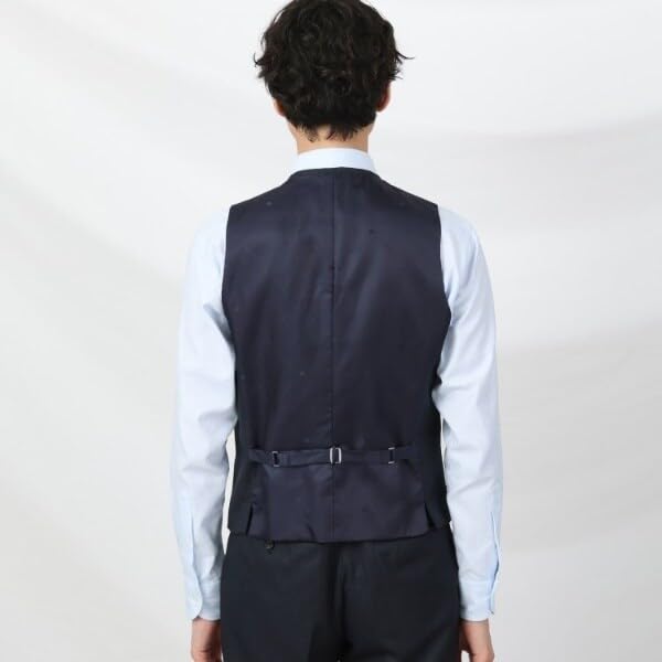 Takeo Kikuchi Yagasuri Vest In Navy 02 Compatible with Suits Men's (Made Japan) - (093) (M) - Three-Piece (Product Code 93141015)