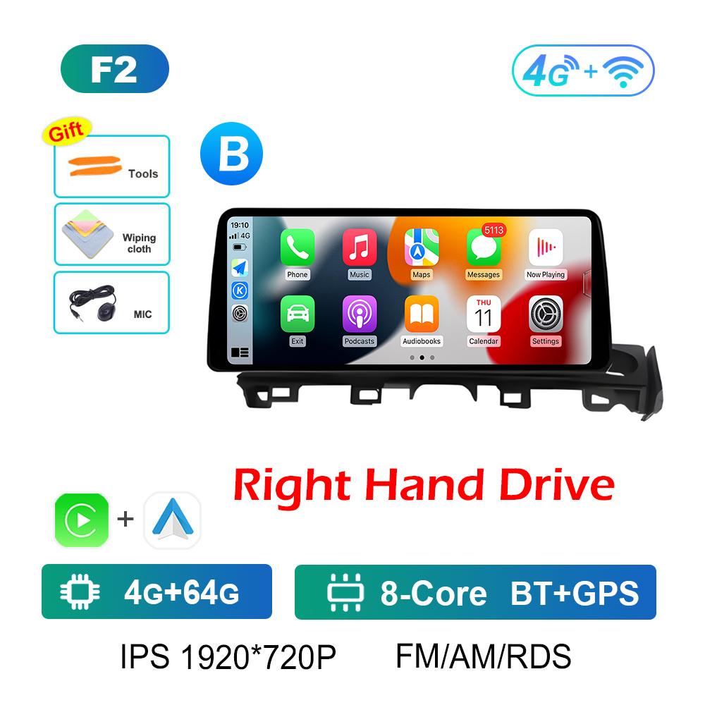 For Mazda ATENZA 2017 2018 - 2019 Wireless Carplay Android Intelligent System Bluetooth 12.3 Inch Touch Screen Accessories WIFI