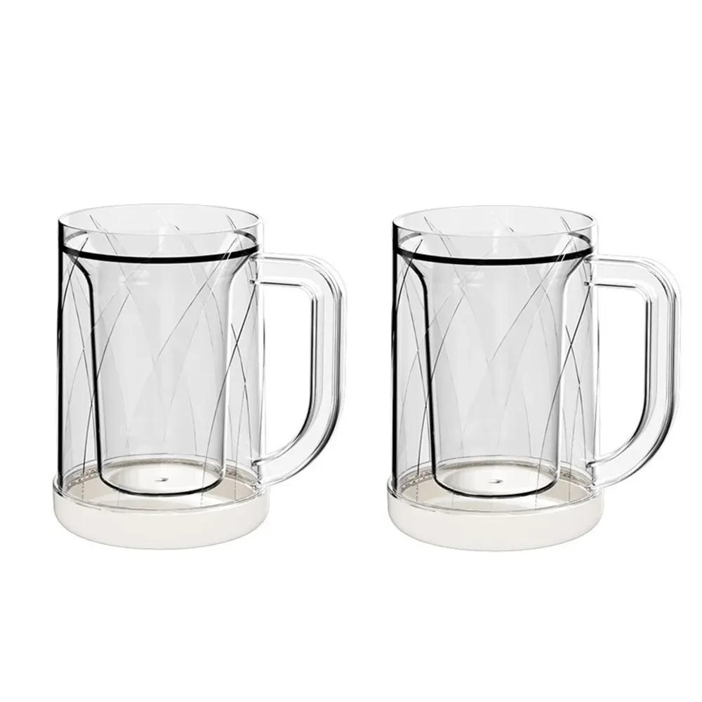Tazza da Birra Creativa Congelante a Doppio Strato Sandwich Liquido Frigorifero Tazza Congelata Bevanda Fredda Tazze Refrigerate Cucina Bar Articoli per Bevande