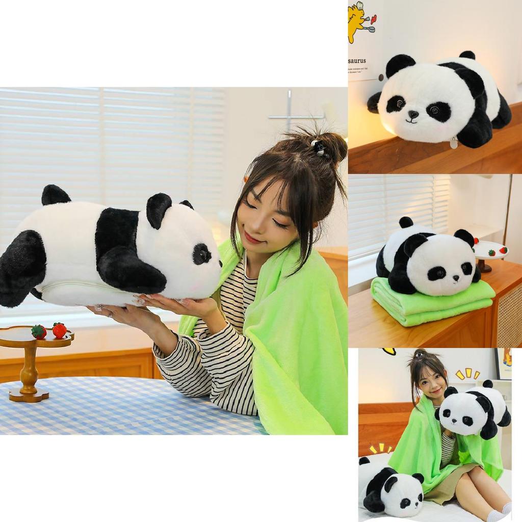 Adorable Panda Plush Toy Blanket And Pillow Soft Comfortable Gift For Friends