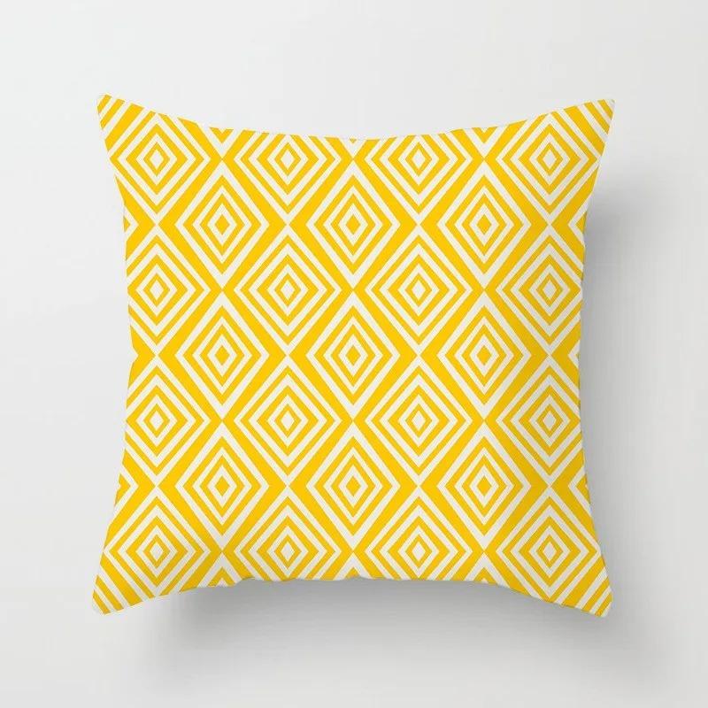Yellow Flower Pillowcase Office Living Room Home Pillowcase Car Ornaments