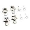 4 Set Treasure Chest Padlock   Metal Diary Book Jewelry Box Decorative Lock with Key S007 Five Pointed Star Shaped