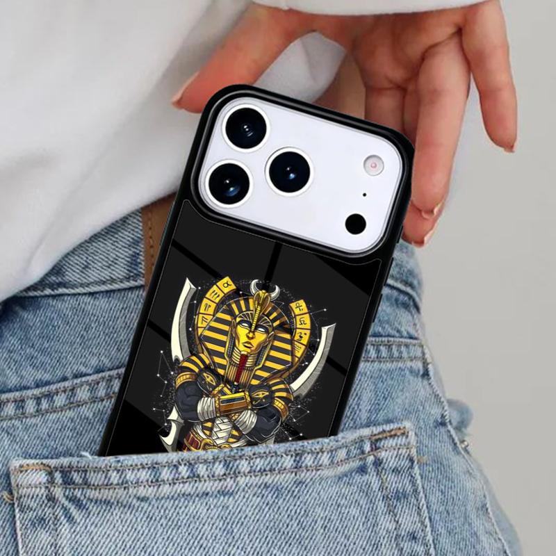 Egypt Nefertiti Anubis Ankh Soft Phone Case for iPhone 16e 15 14 13 12 17 Pro Max Plus Air 17pro Cover Coque