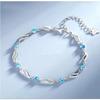 Ocean Blue Geometric Bracelet Women Jewelry Copper Decoration Gifts Fashion
