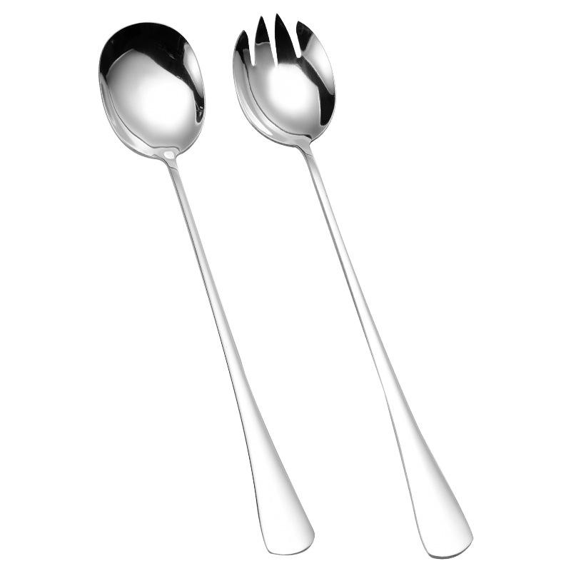 Mingrui 304 Stainless Steel Thickened Long-Handle Serving Spoon for Hotels and Restaurants