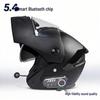 Bluetooth Helmet with 3C Certification, Double Visor, Flip-Up Design for Motorcycle & Electric Vehicle Riding