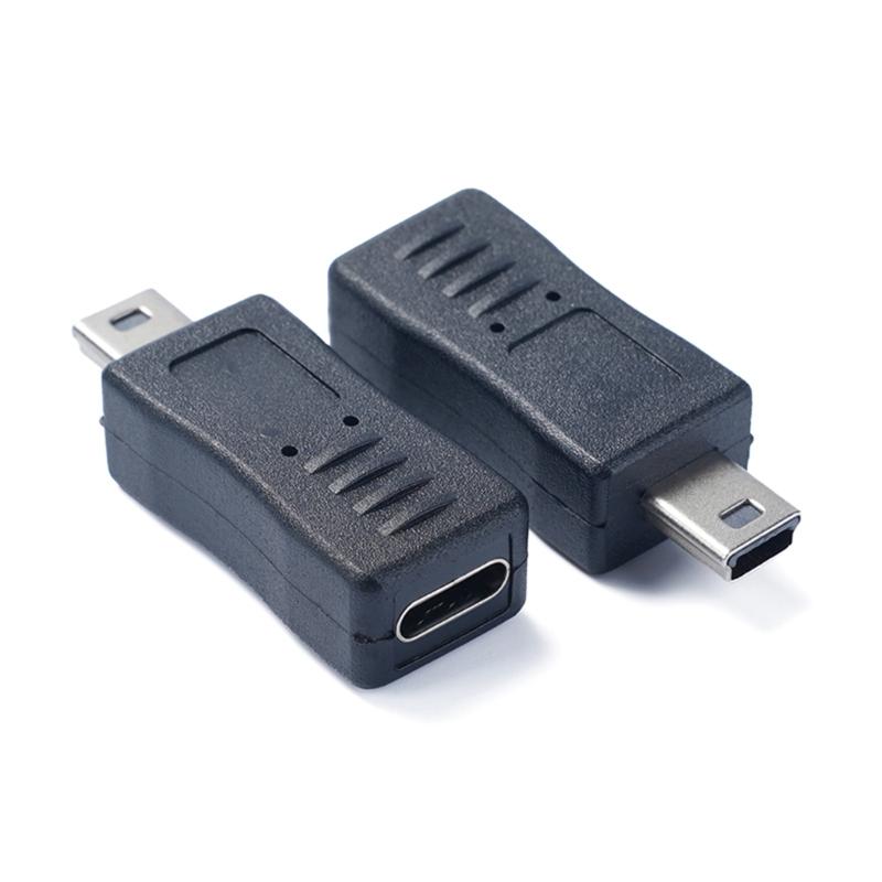 Type-C Female to Mini USB Male Adapter Portable Connector Support Charging and Data Transfer USB C to Mini USB Converter
