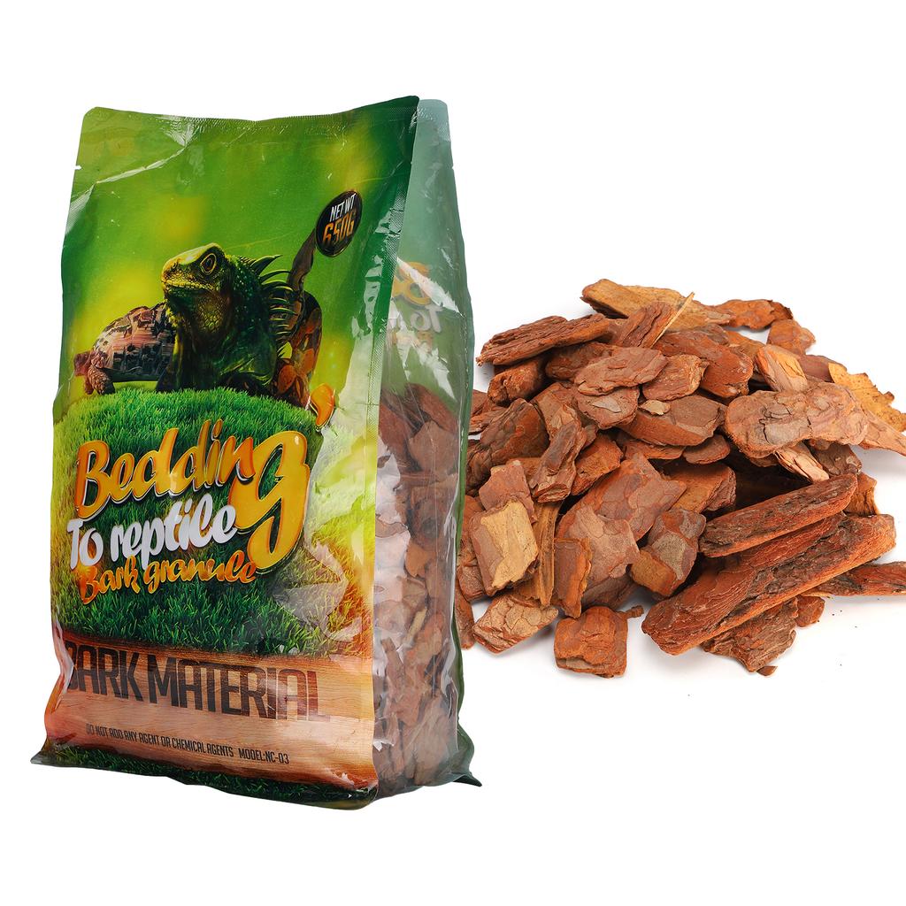 650g Bag Forest Terrain Bark Fine Chips Natural Wood Log Terrain Substrate for ReptilesLarge Particles