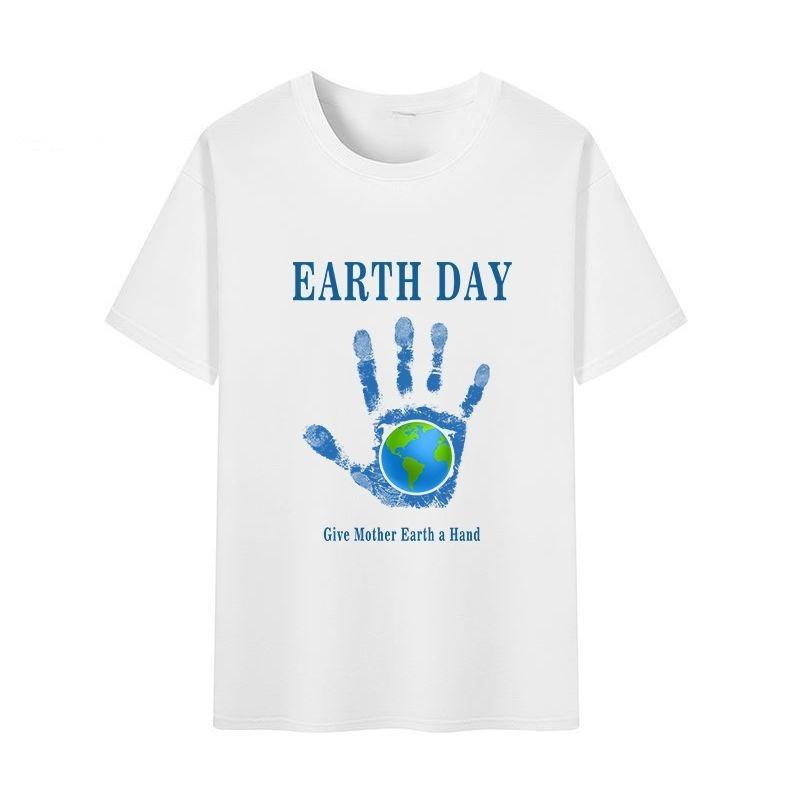 

Green and Environmentally Friendly Theme World Earth Day Mother Day Save Earth T-shirt Short-sleeved T-shirt 4XL