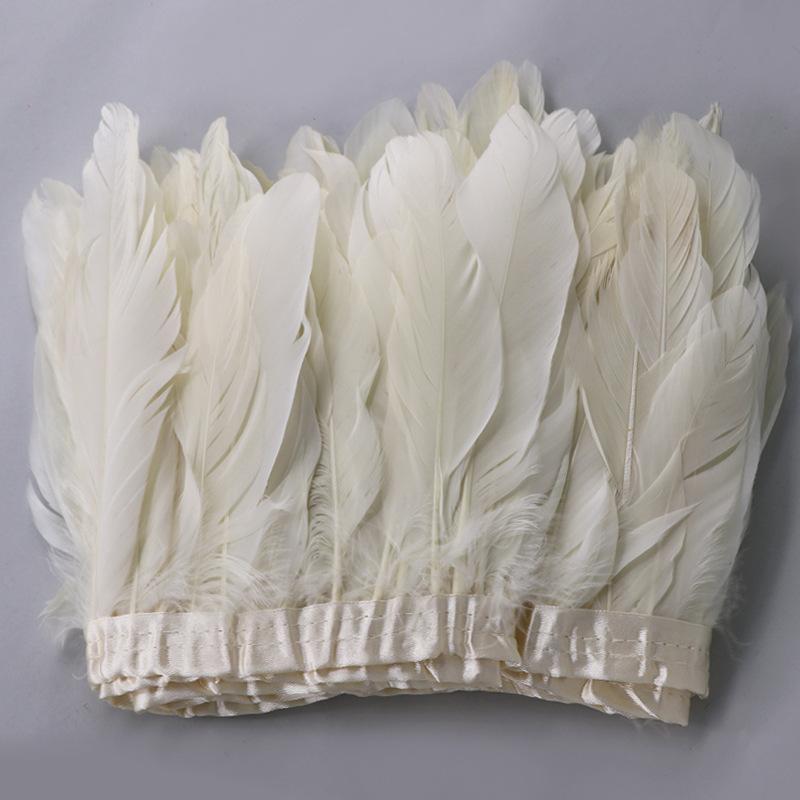 2-10 Yards Chicken Feathers Fringe Trim Trimmings 10-15Cm Carnival Accessories Wedding Centerpiece For Decor Sewing Diy Plumas