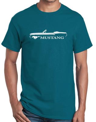 1965 1966 Ford Mustang Convertible Classic Outline Design Tshirt