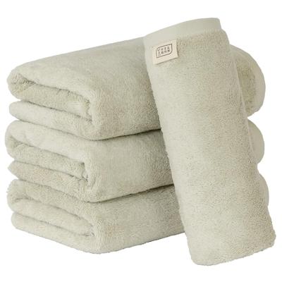Towel Institute Bath Towel Ash Gray Set of 4 Cotton Durable Japan Technology [Natural Softness] #024 100%