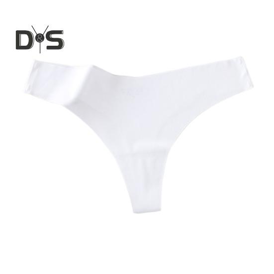 Women Underwear Low-Waisted Ice Silk Seamless Cool Feeling Cotton Crotch Underpants Solid Color Daily Briefs for Home Sleep
